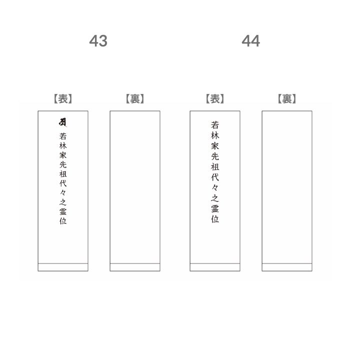 【Aパターン】俗名彫（命日裏）